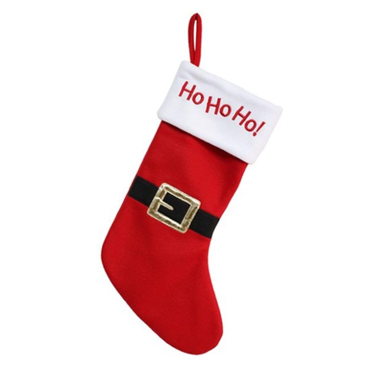 Buy Christmas "Ho Ho Ho!" Christmas stocking sold at Party Expert