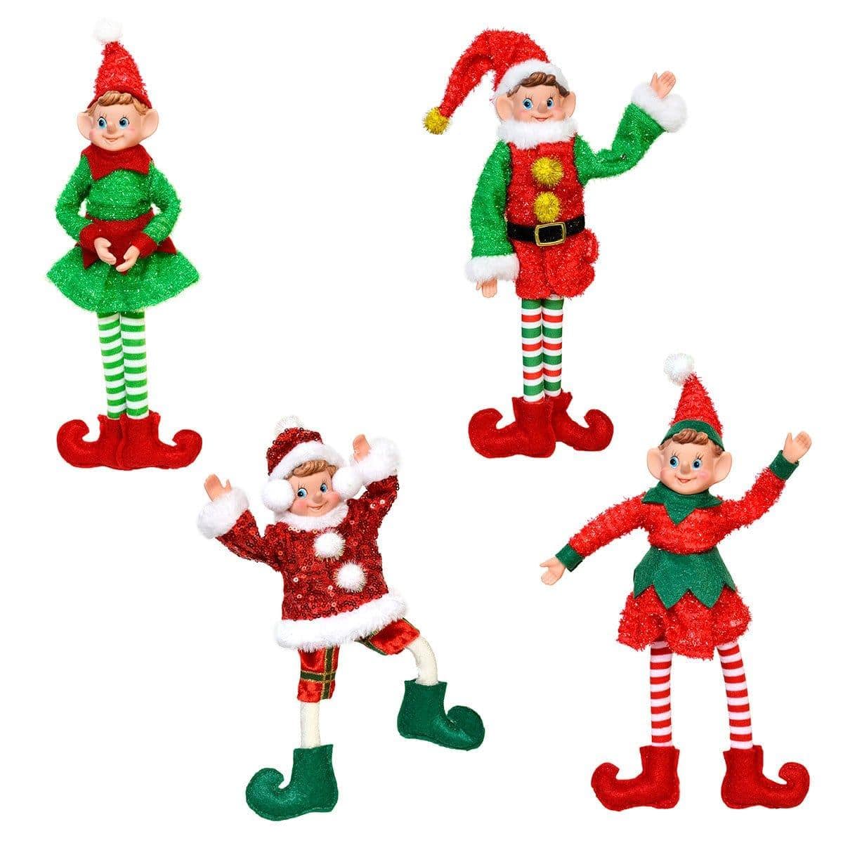 Buy Christmas Flexible Elf 10 in. Asst. sold at Party Expert