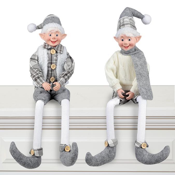 Buy Christmas Flexible Grey Elf - 22'' - Assortment - 1/pkg sold at Party Expert