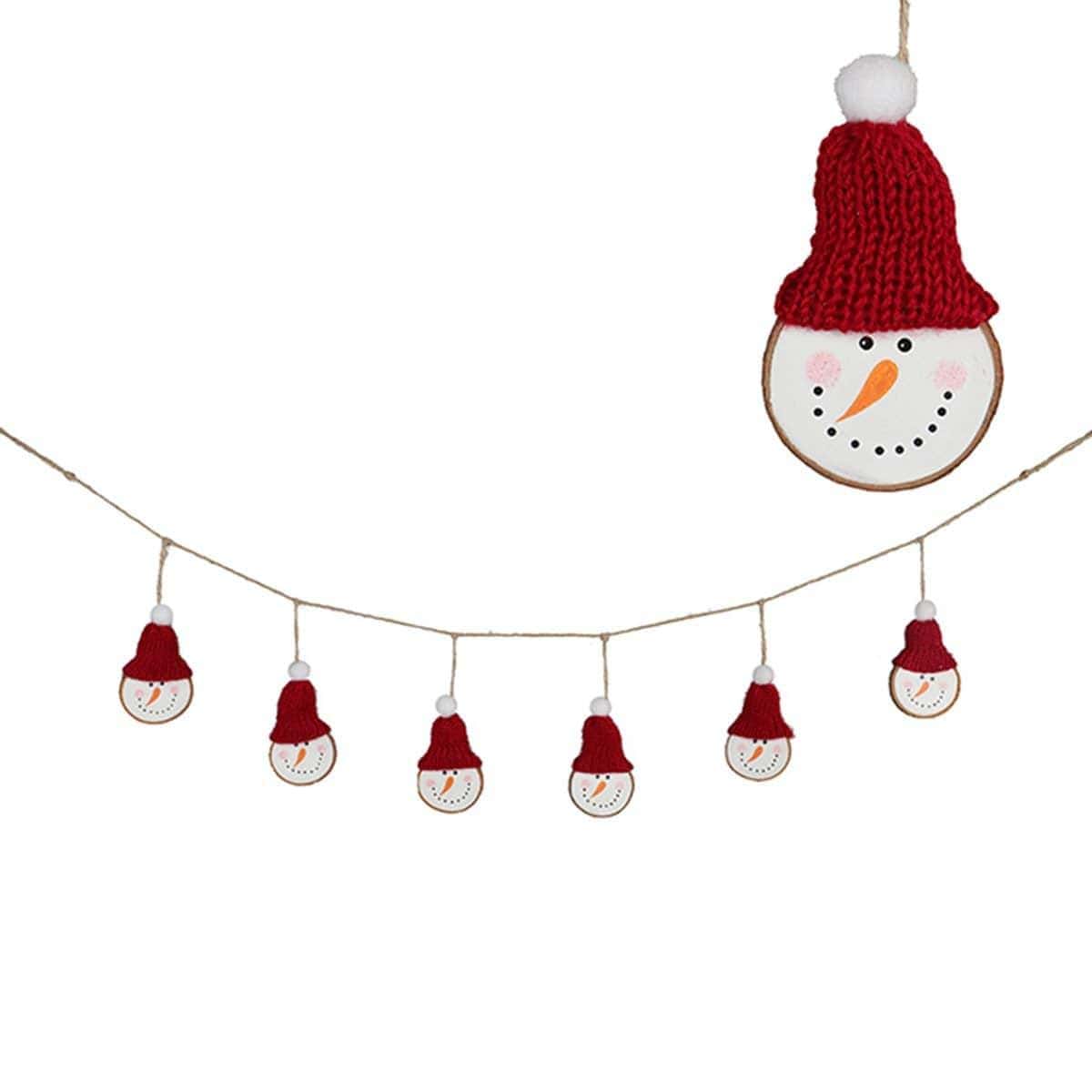 Buy Christmas Snowman Head Garland with Clip sold at Party Expert