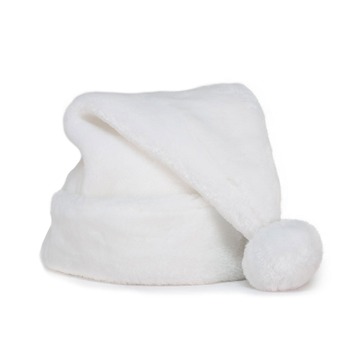 DANSON DECOR Christmas White Plush Hat with Cuff, 17 Inches, 1 Count 062615987022