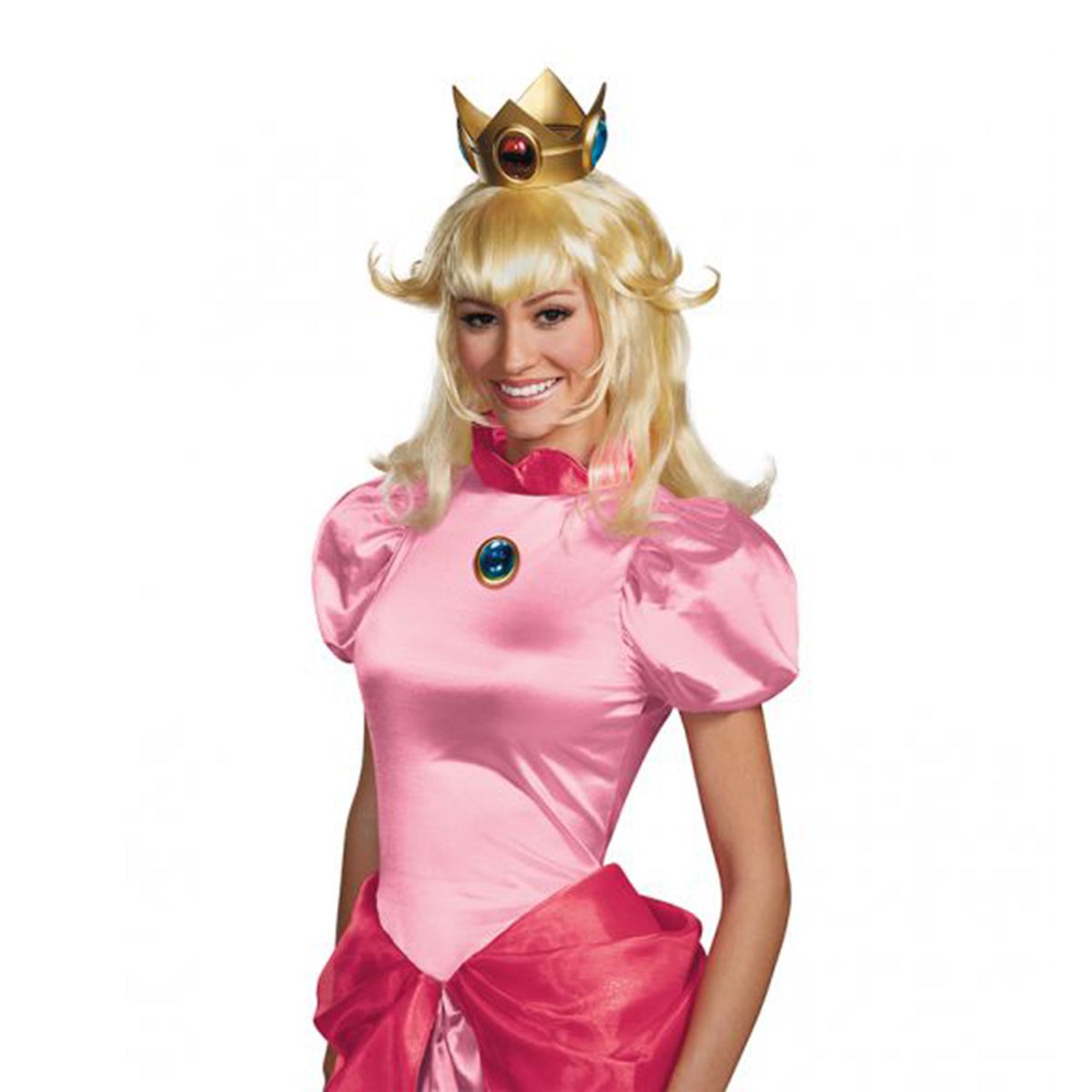 DISGUISE (TOY-SPORT) Costume Accessories Super Mario Bros. Princess Peach Wig for Adults 039897738055