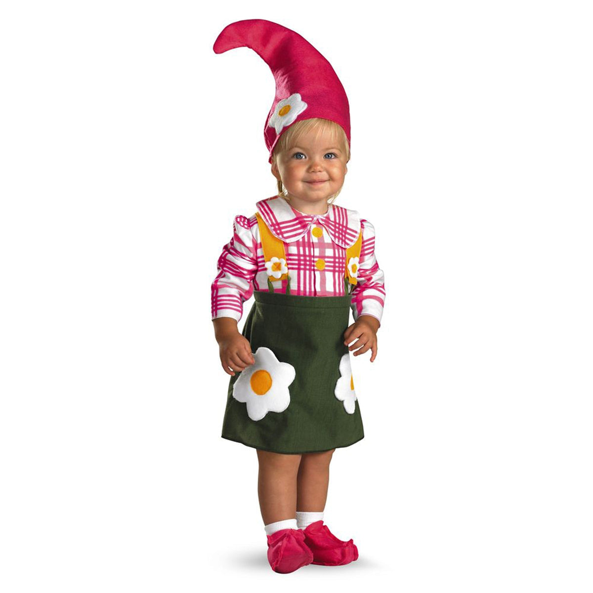 DISGUISE (TOY-SPORT) Costumes Flower Garden Gnome Costume for Kids, Green and Pink Dress
