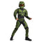 DISGUISE (TOY-SPORT) Costumes Halo Infinite Master Chief Muscle Costume for Kids, Green and Black Jumpsuit