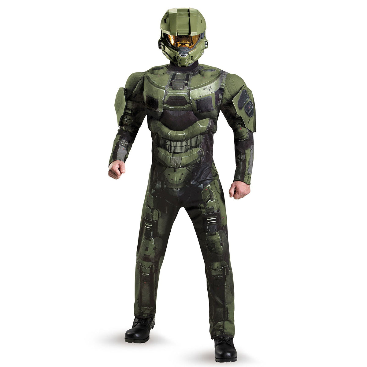 DISGUISE (TOY-SPORT) Costumes Halo Master Chief Premium Costume for Adults,Jumpsuit with  Full Helmet