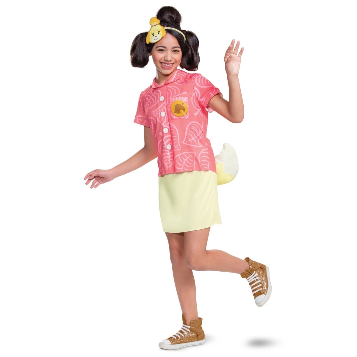 DISGUISE (TOY-SPORT) Costumes Nintendo Animal Crossing Isabelle Classic Costume for Kids, Pink and Beige Dress