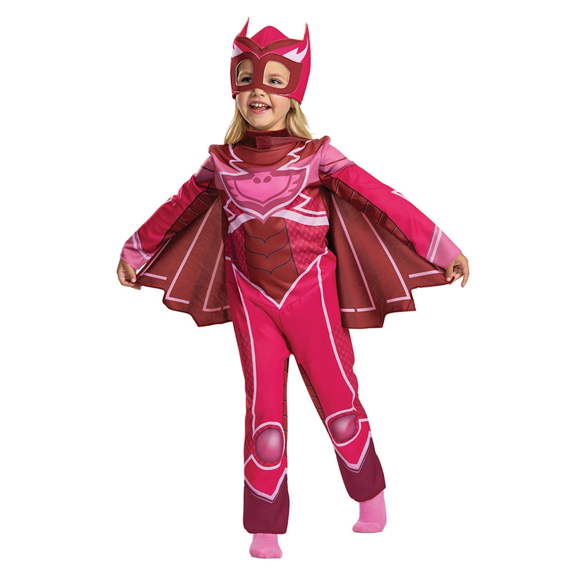 DISGUISE (TOY-SPORT) Costumes Pj Masks Owlette Classic Costume for Toddlers, Pink Jumpsuit