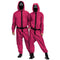 DISGUISE (TOY-SPORT) Costumes Squid Game Triangle Guard Costume for Adults, Red Jumpsuit