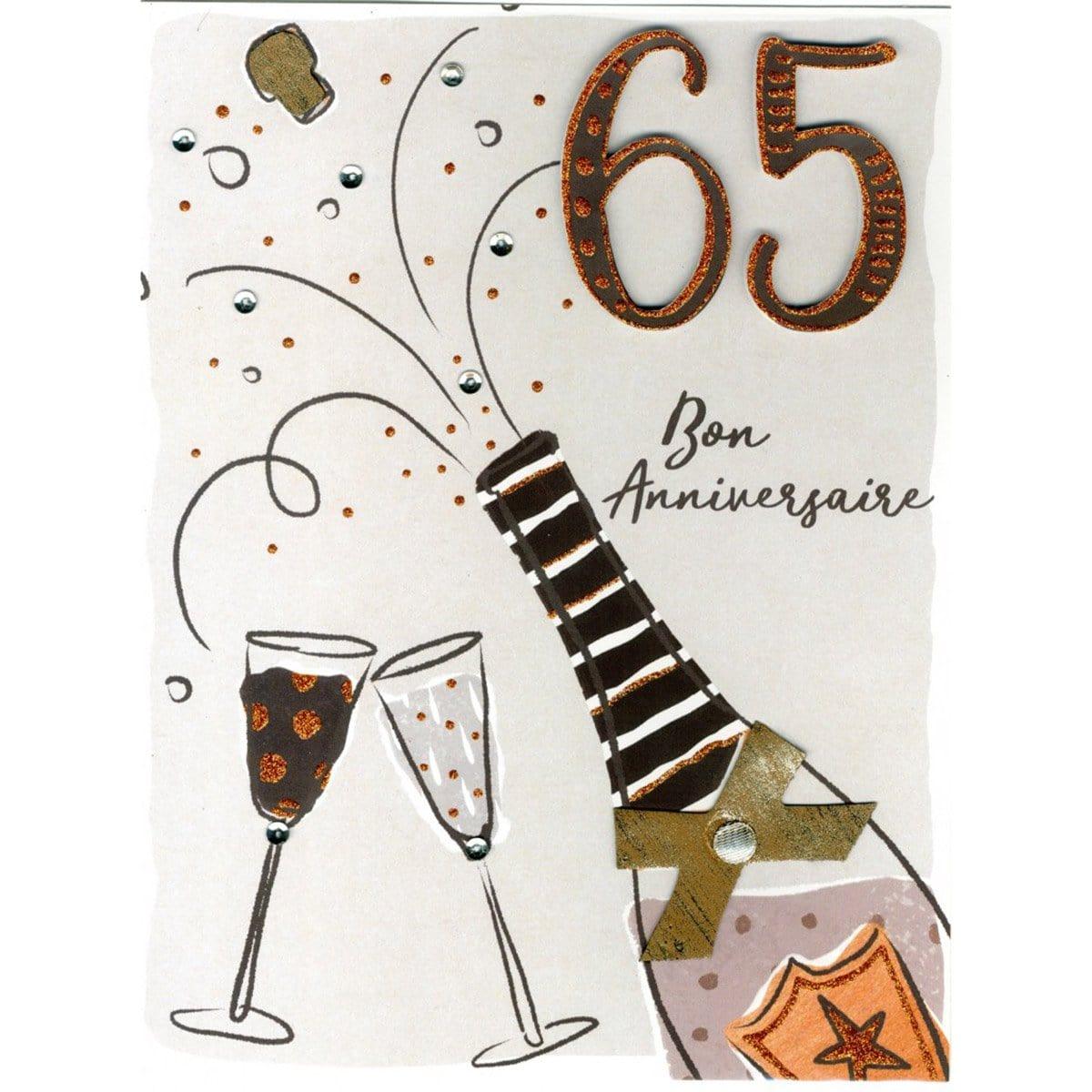 Buy Greeting Cards Gigantic Card - 65 Ans Champagne sold at Party Expert