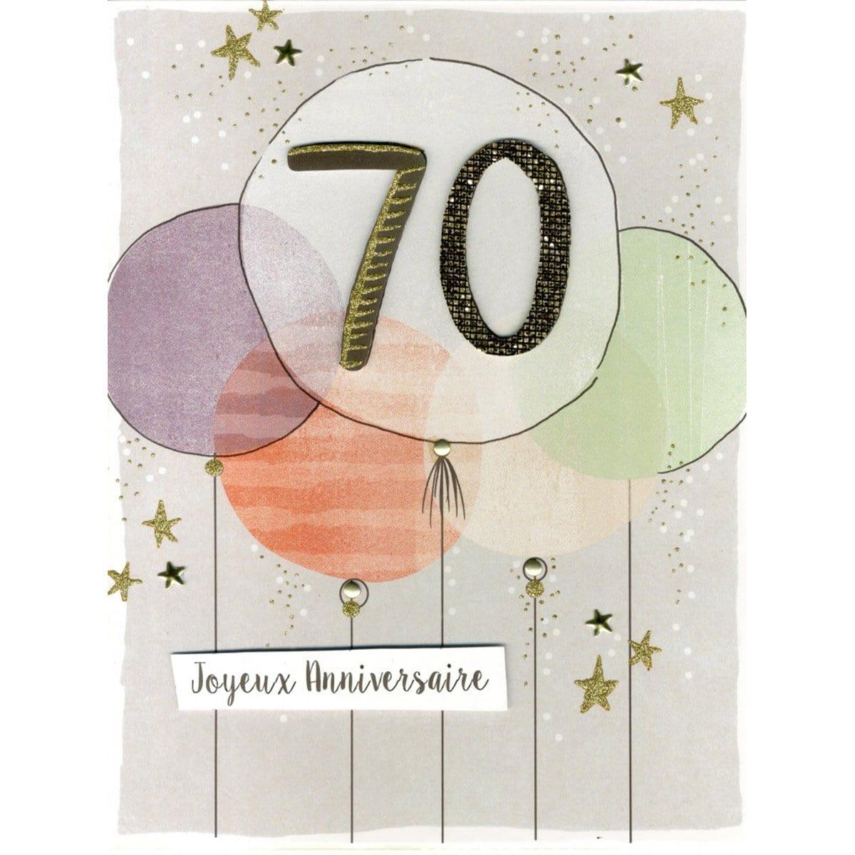 Buy Greeting Cards Gigantic Card - 70 Ans Balloon sold at Party Expert