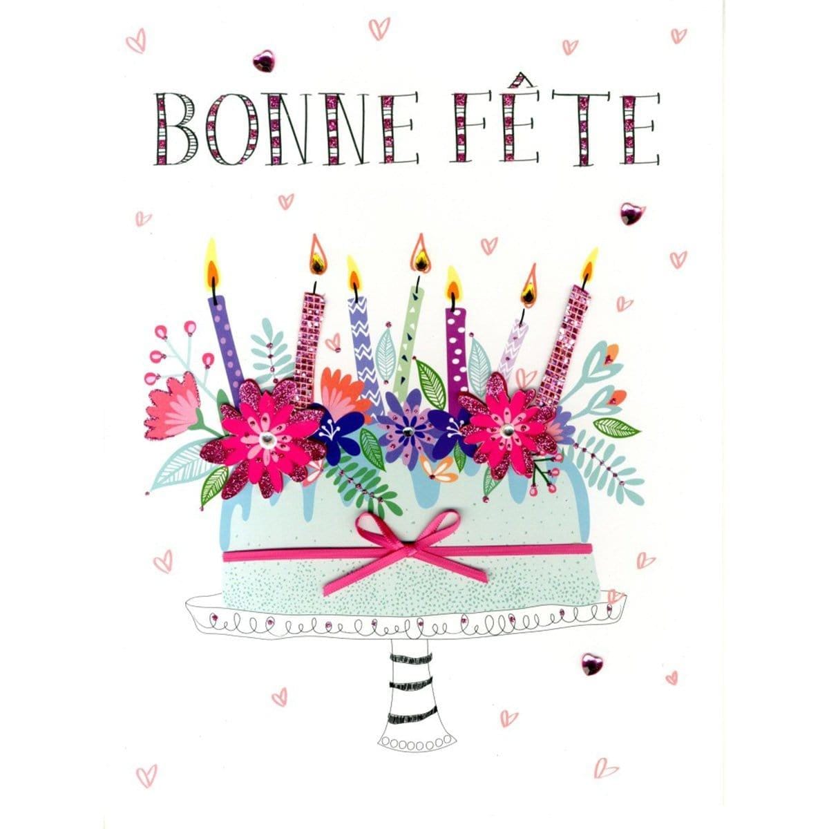 Buy Greeting Cards Gigantic Card - Bonne Fête Cake sold at Party Expert
