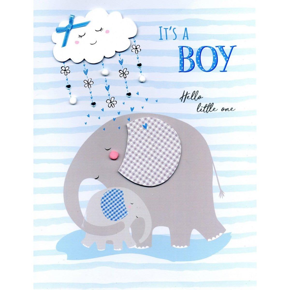 Buy Greeting Cards Gigantic Card -It's A Boy Elephant sold at Party Expert