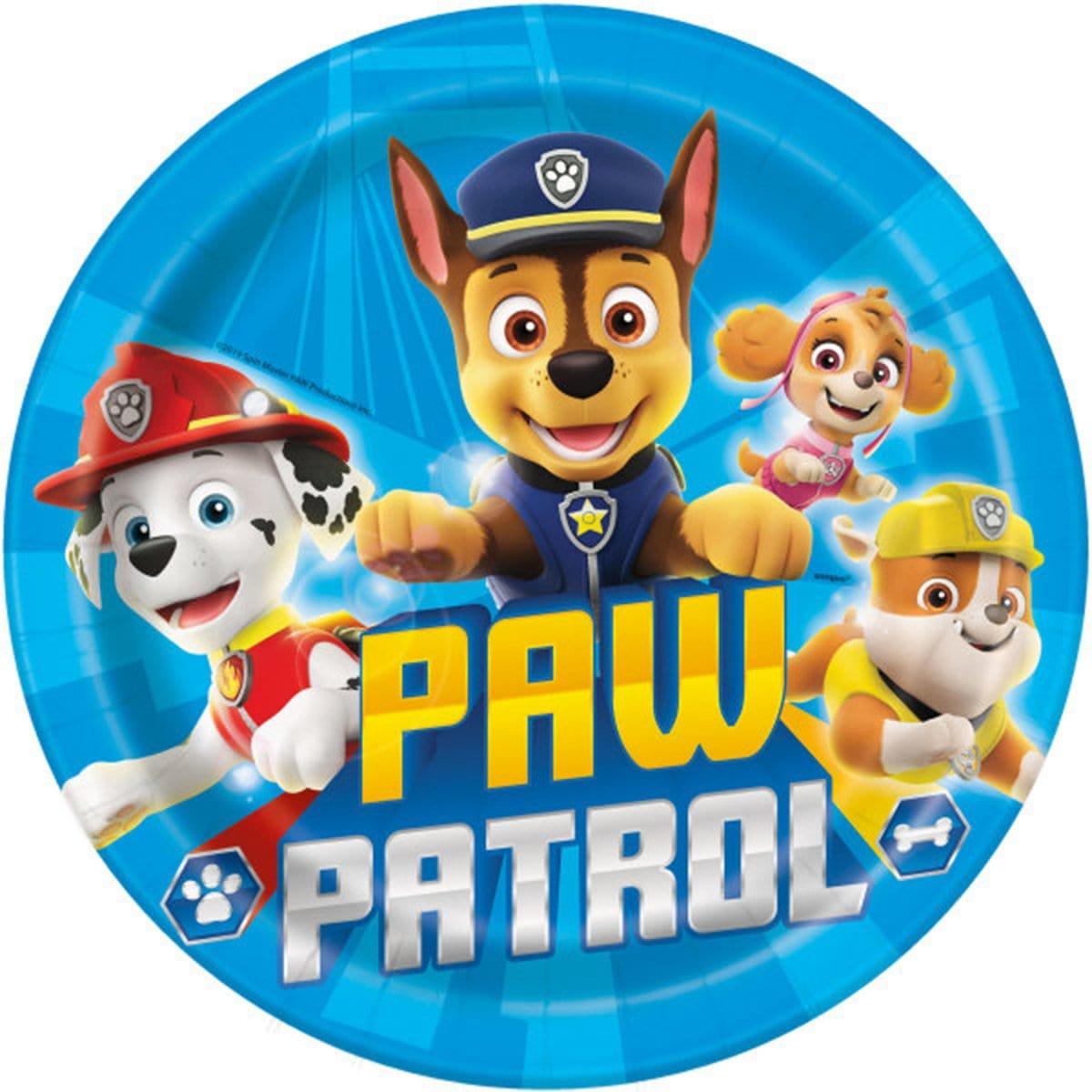 Buy Kids Birthday Paw Patrol Dinner Plates 9 inches, 8 per package sold at Party Expert