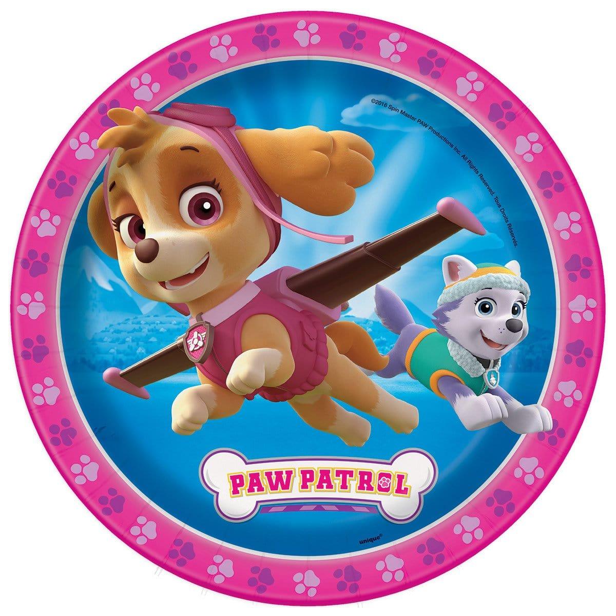 Buy Kids Birthday Paw Patrol Girl Dinner Plates 9 inches, 8 per package sold at Party Expert