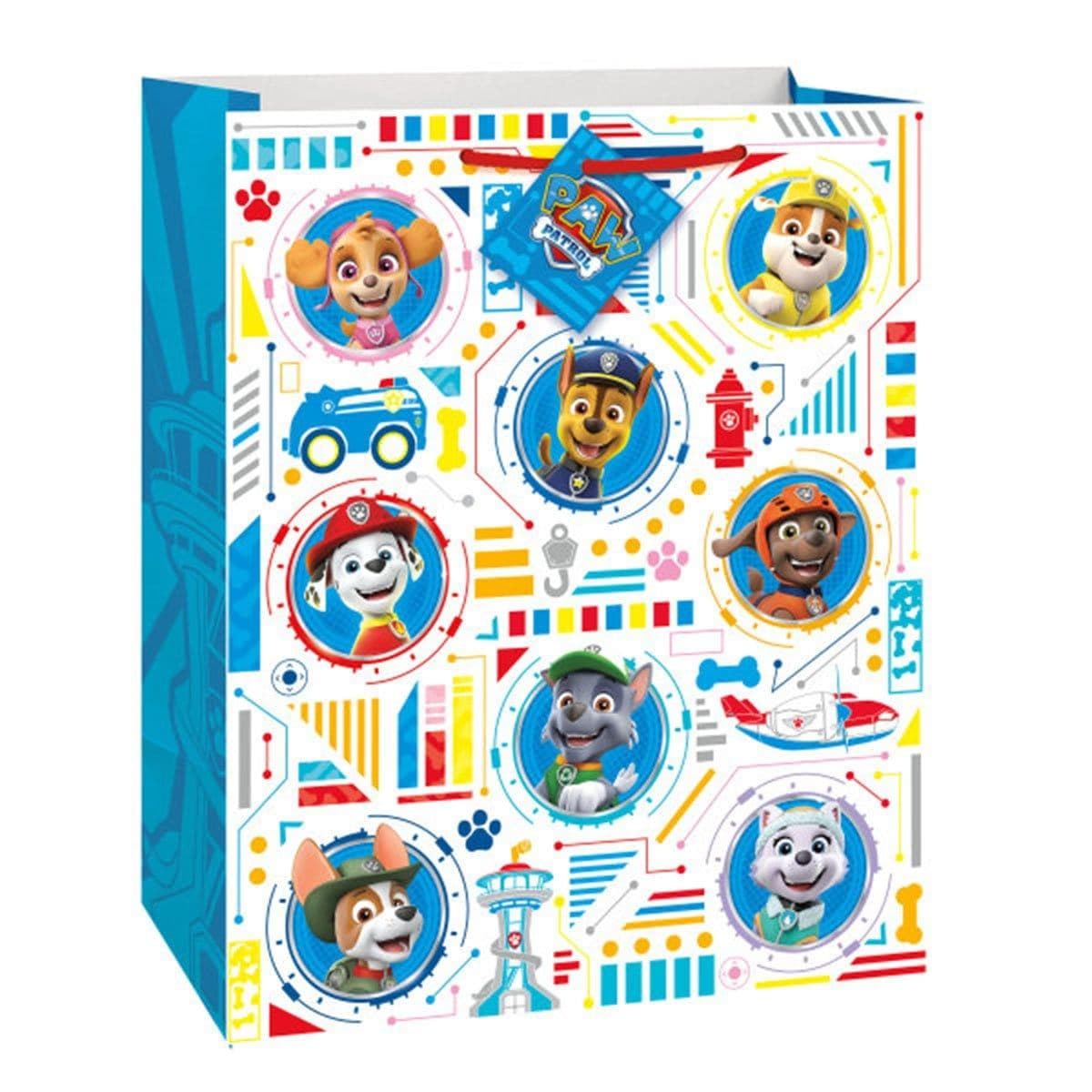 Buy Kids Birthday Paw Patrol large glossy gift bag sold at Party Expert