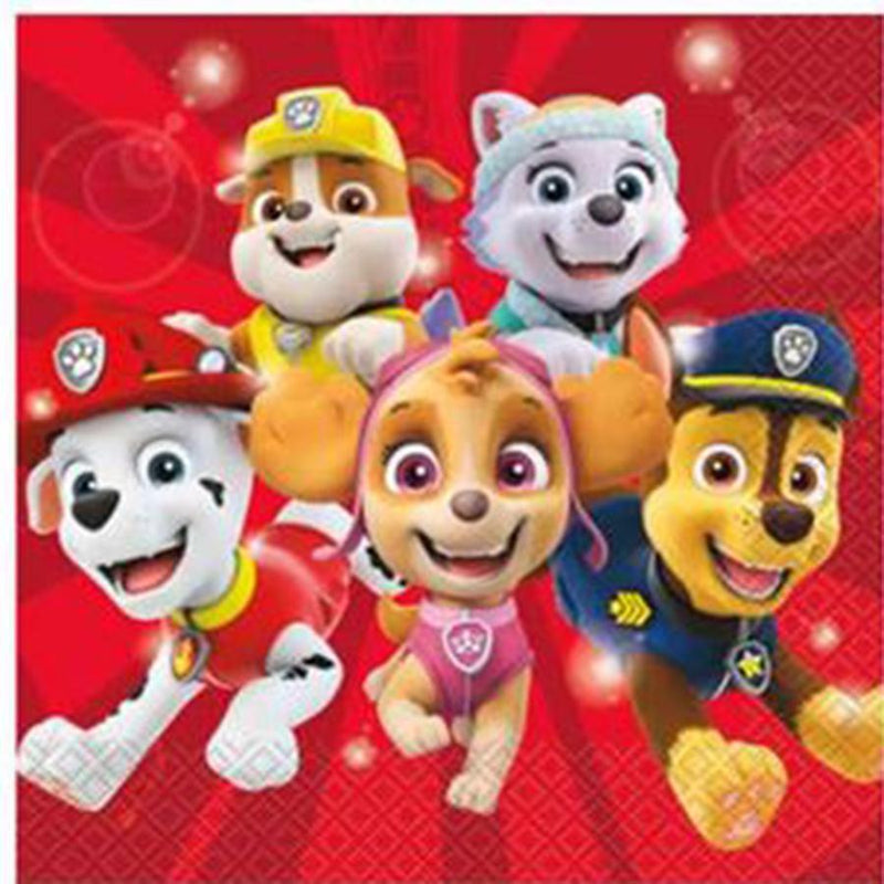 Buy Kids Birthday Paw Patrol lunch napkins, 16 per package sold at Party Expert