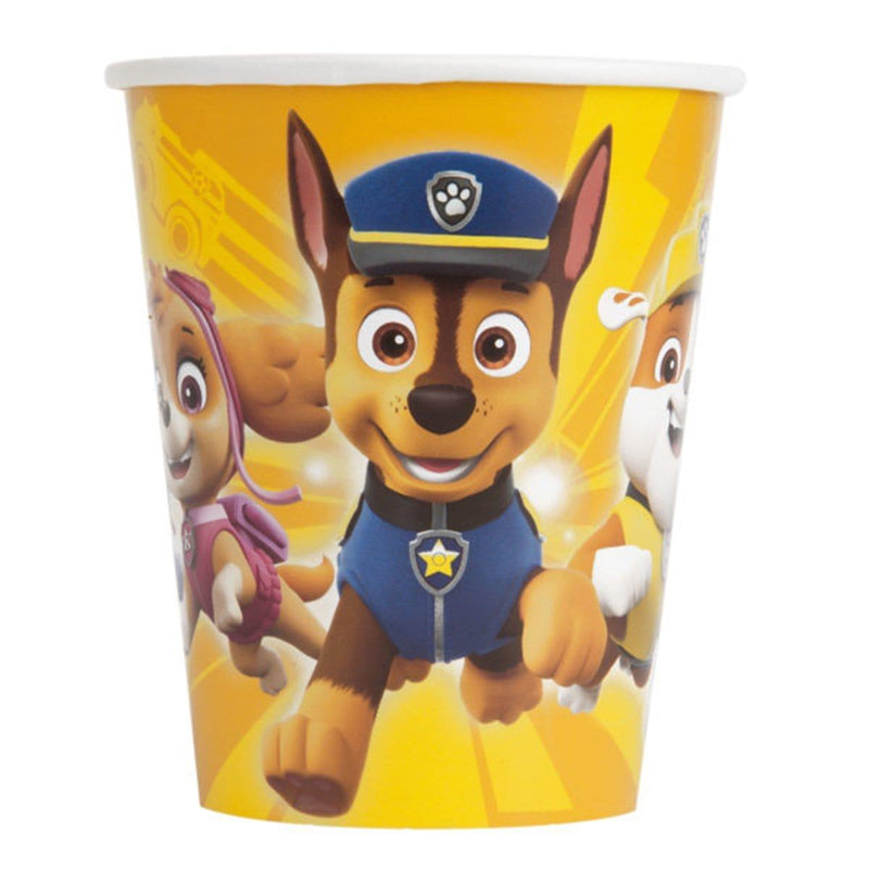 Buy Kids Birthday Paw Patrol paper cups 9 ounces, 8 per package sold at Party Expert