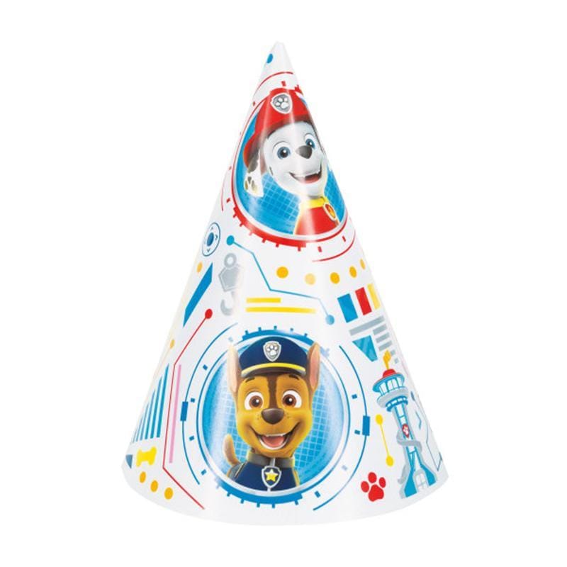 Buy Kids Birthday Paw Patrol party hats, 8 per package sold at Party Expert