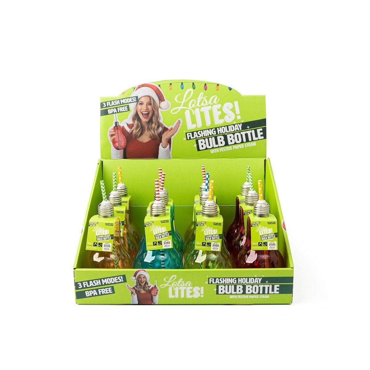 DM MERCHANDISING INC Christmas Flashing Holiday Beverage Bulb 722950349854