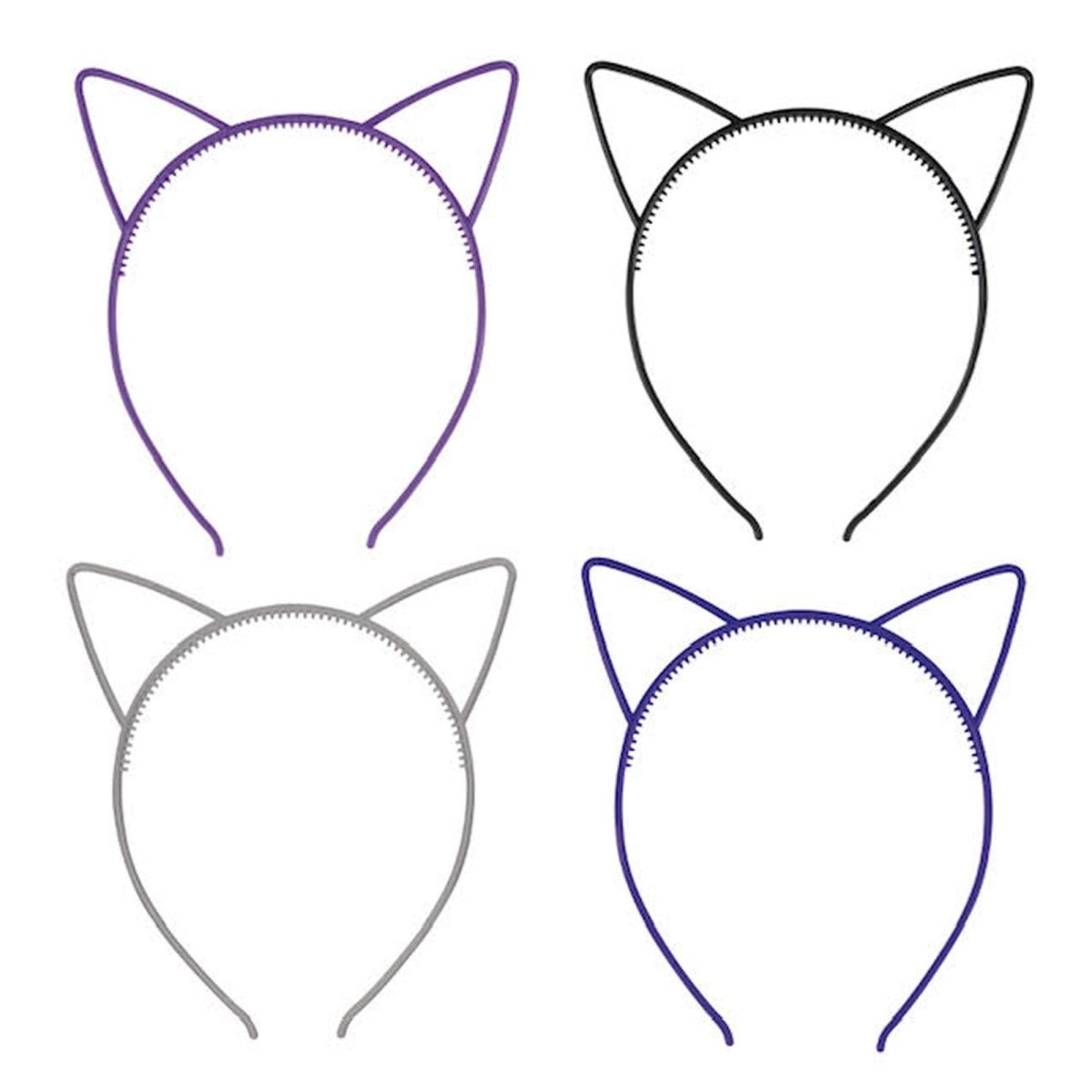 UNIQUE PARTY FAVORS Halloween Cat Ear Headband, Assortment, 4 Counts