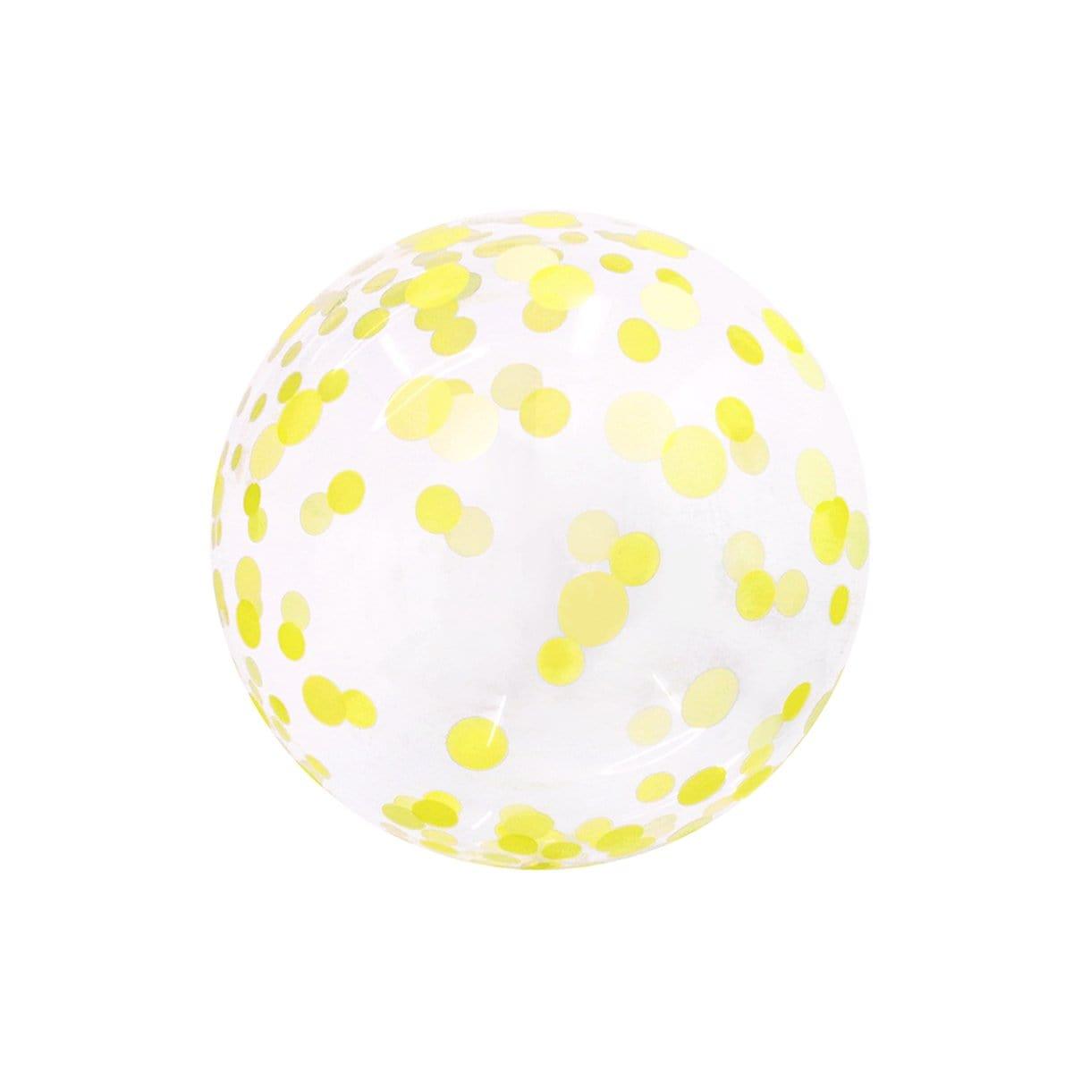 Buy Balloons Bubble Balloon - Confetti Yellow - 18'' sold at Party Expert