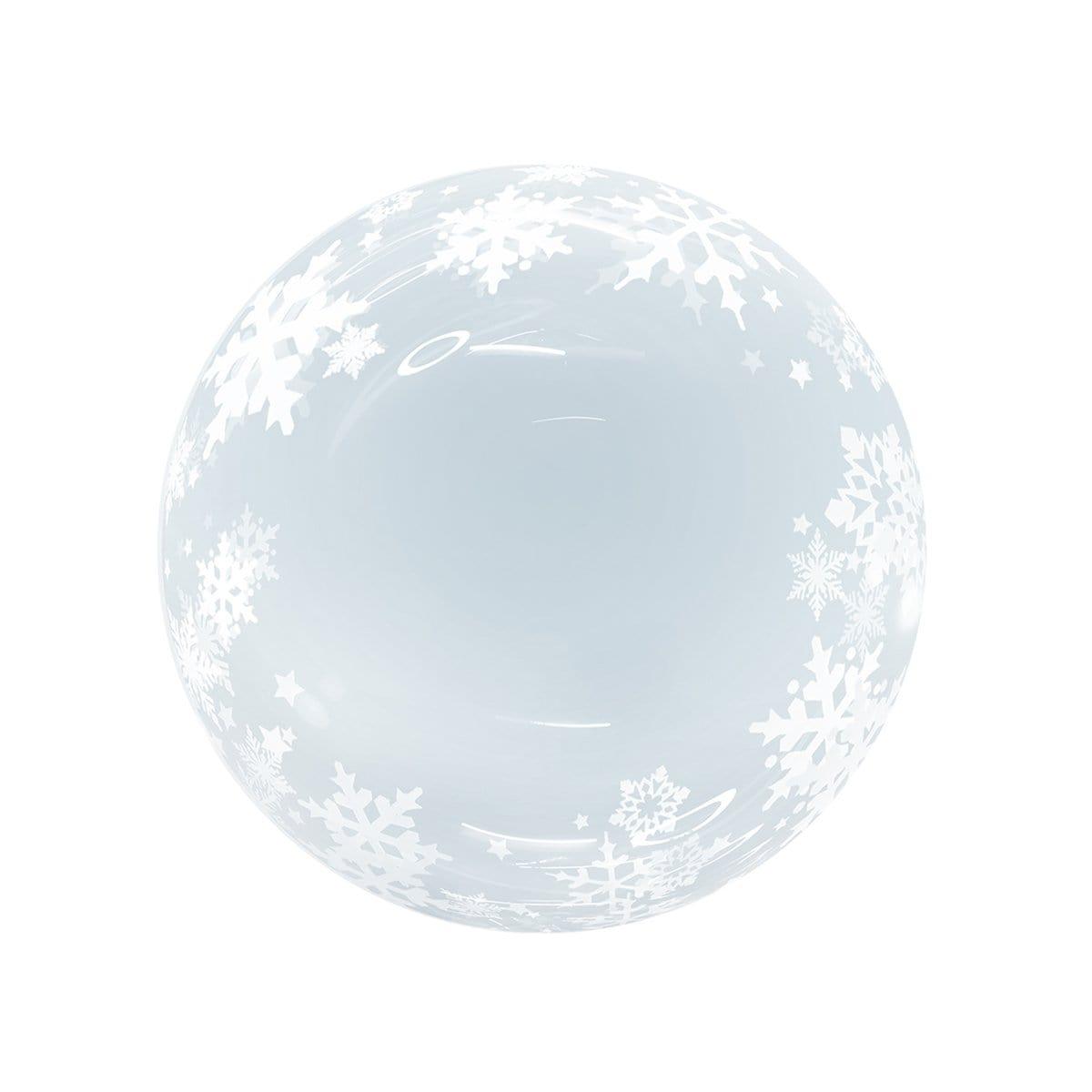 Buy Balloons Bubble Balloon, Snowflakes, 18 Inches sold at Party Expert