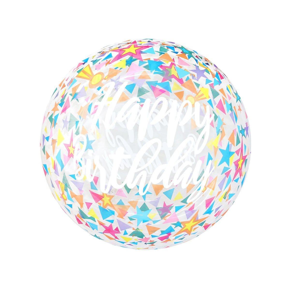 Buy Balloons HD Bubble Balloon, Birthday Triangle, 20 Inches sold at Party Expert