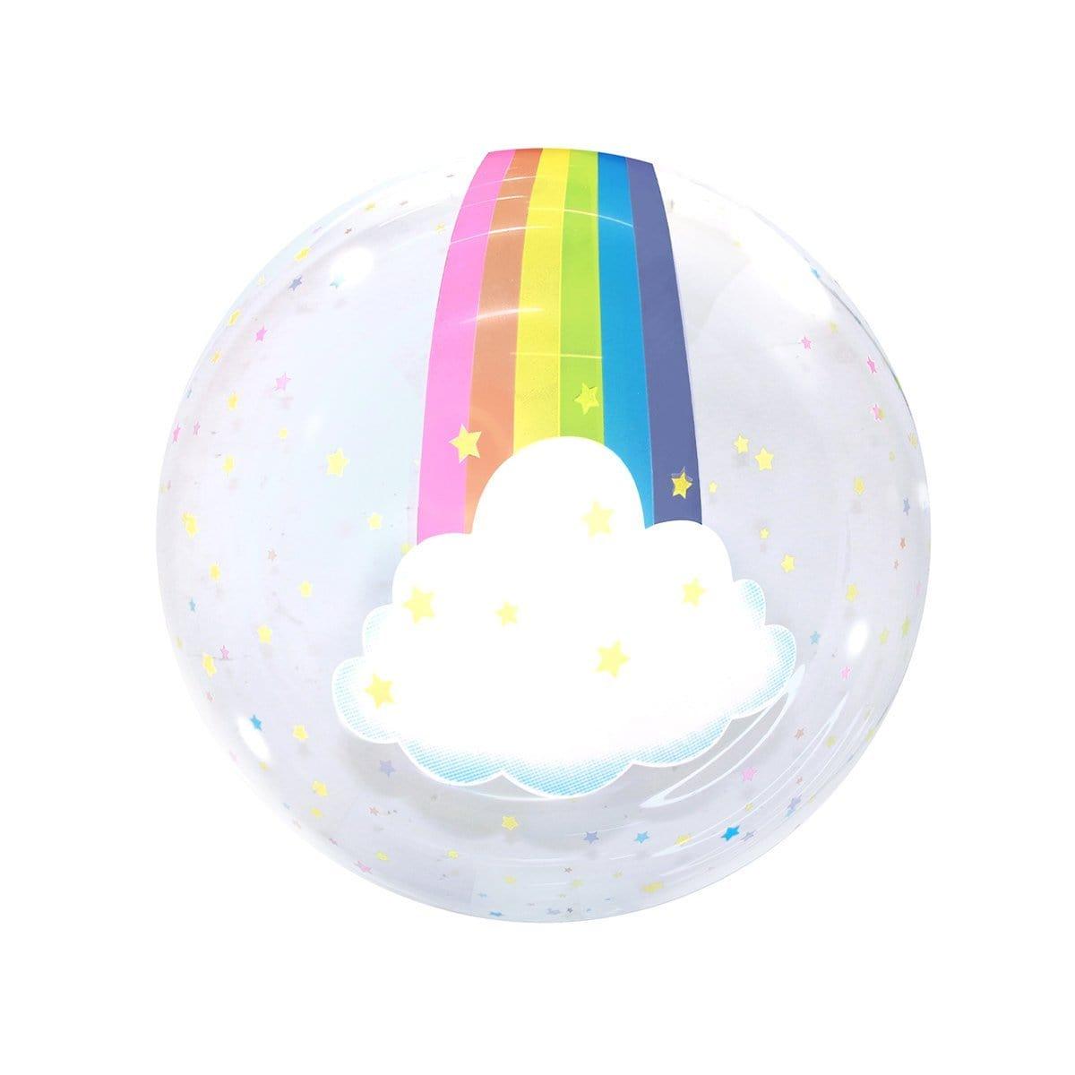 Buy Balloons HD Bubble Balloon, Rainbow & Stars, 20 Inches sold at Party Expert
