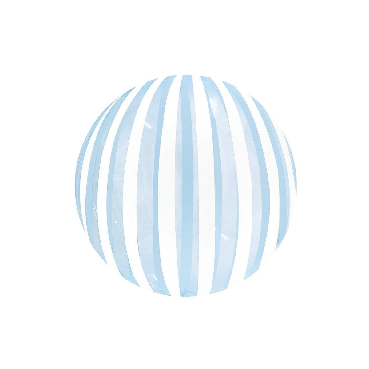 Buy Balloons Stripe Bubble Balloon, Blue & White, 18 Inches sold at Party Expert