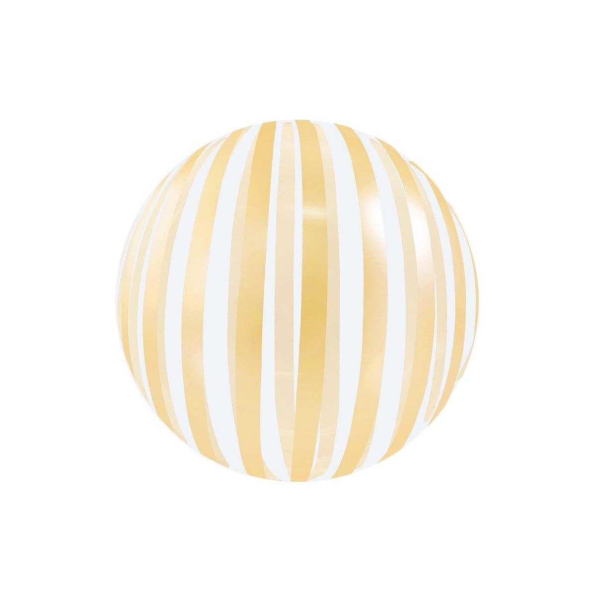 Buy Balloons Stripe Bubble Balloon, Gold, 18 Inches sold at Party Expert