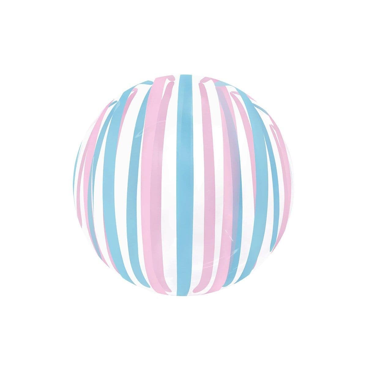 Buy Balloons Stripe Bubble Balloon, Pink & Blue, 18 Inches sold at Party Expert
