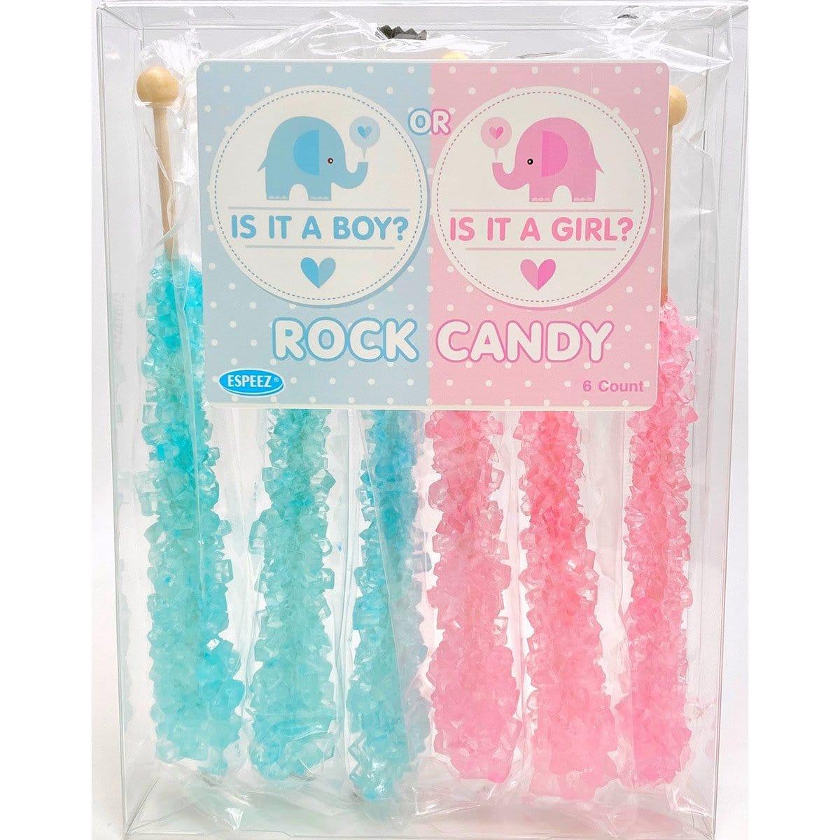 Buy Candy Gender Reveal Rock Candy On Stick, 6 Count sold at Party Expert