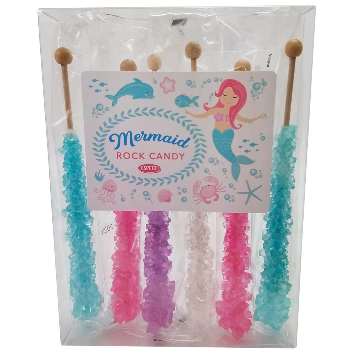 Buy Candy Mermaid Rock Candy On Stick, 6 Count sold at Party Expert