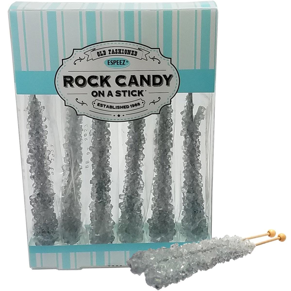 Buy Candy Silver Rock Candy On Stick, 6 Count sold at Party Expert