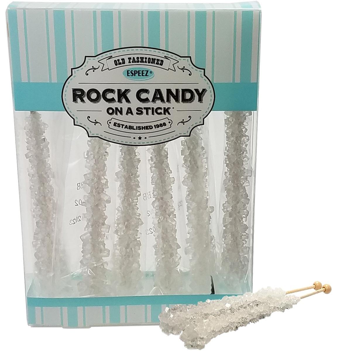 White Rock Candy On Stick, 6 Count | Party Expert