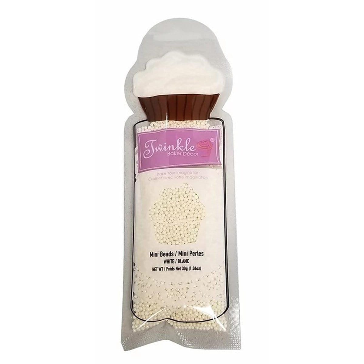 Buy Cake Supplies White Mini Beads Pouch, 30G sold at Party Expert