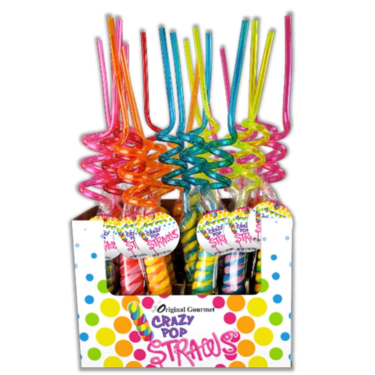 EXCLUSIVE CANDY & NOVELTY DISTRIBUTING LTD Impulse Buying Crazy Pop Straws, Assortment, 1 Count