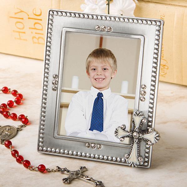 Buy Religious Cross Frame 2 X 3 In. - Silver sold at Party Expert