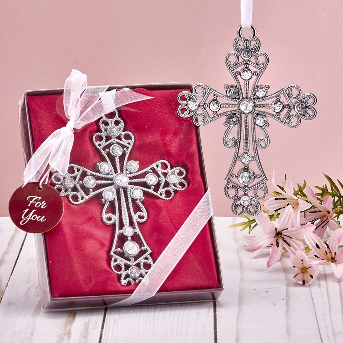 Buy Religious Cross Ornament - Silver sold at Party Expert