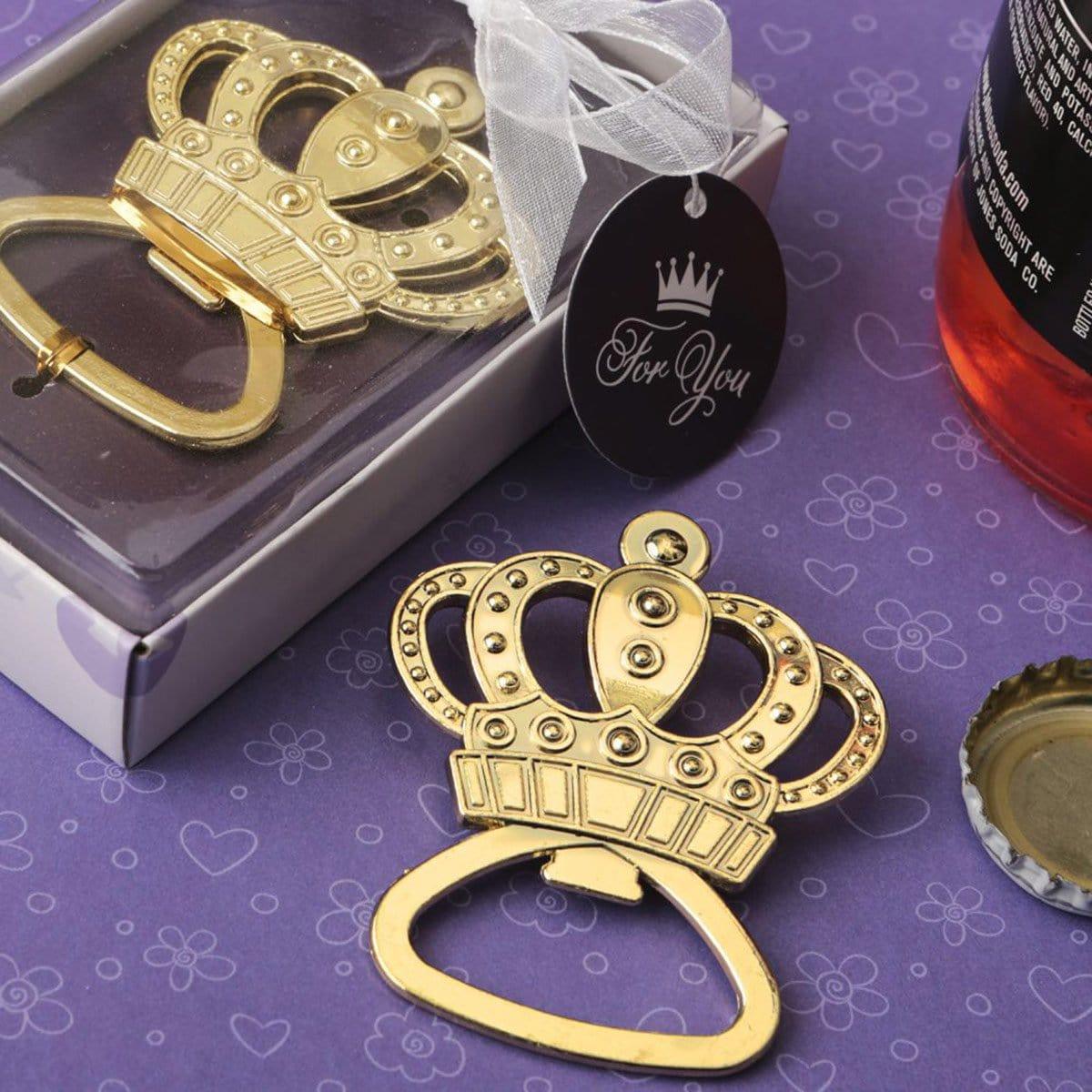 Buy Wedding Crown Bottle Opener - Gold sold at Party Expert