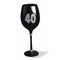 Buy Age Specific Birthday 40th Birthday - Black Wine Glass sold at Party Expert