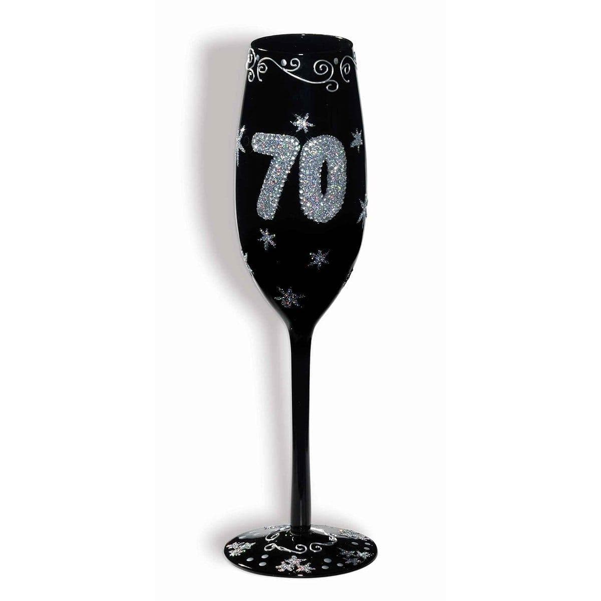 Buy Age Specific Birthday Champagne Flute - 70th Birthday sold at Party Expert