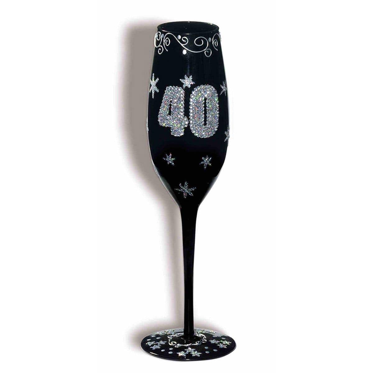 Buy Age Specific Birthday Fluted Glass #40 sold at Party Expert