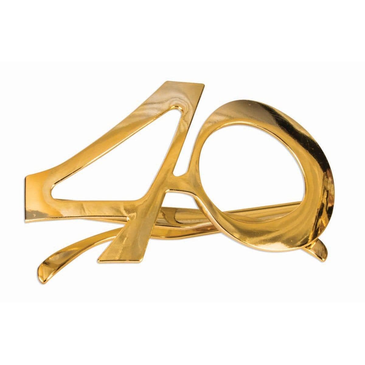 Buy Age Specific Birthday Gold 40th birthday glasses sold at Party Expert