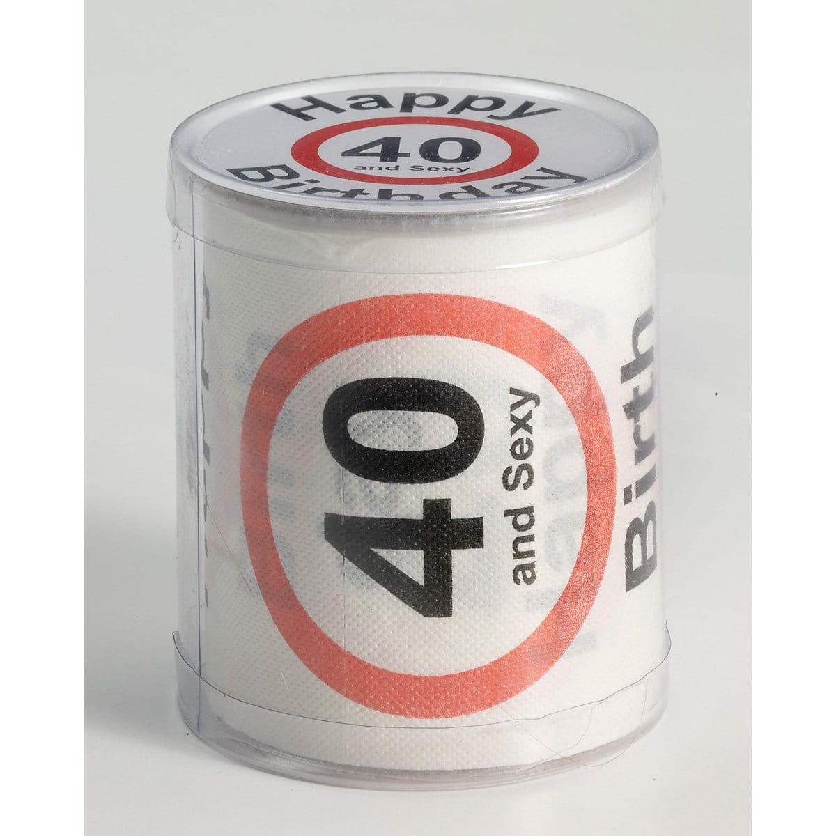Buy Age Specific Birthday Happy 40th Birthday' Toilet Paper sold at Party Expert