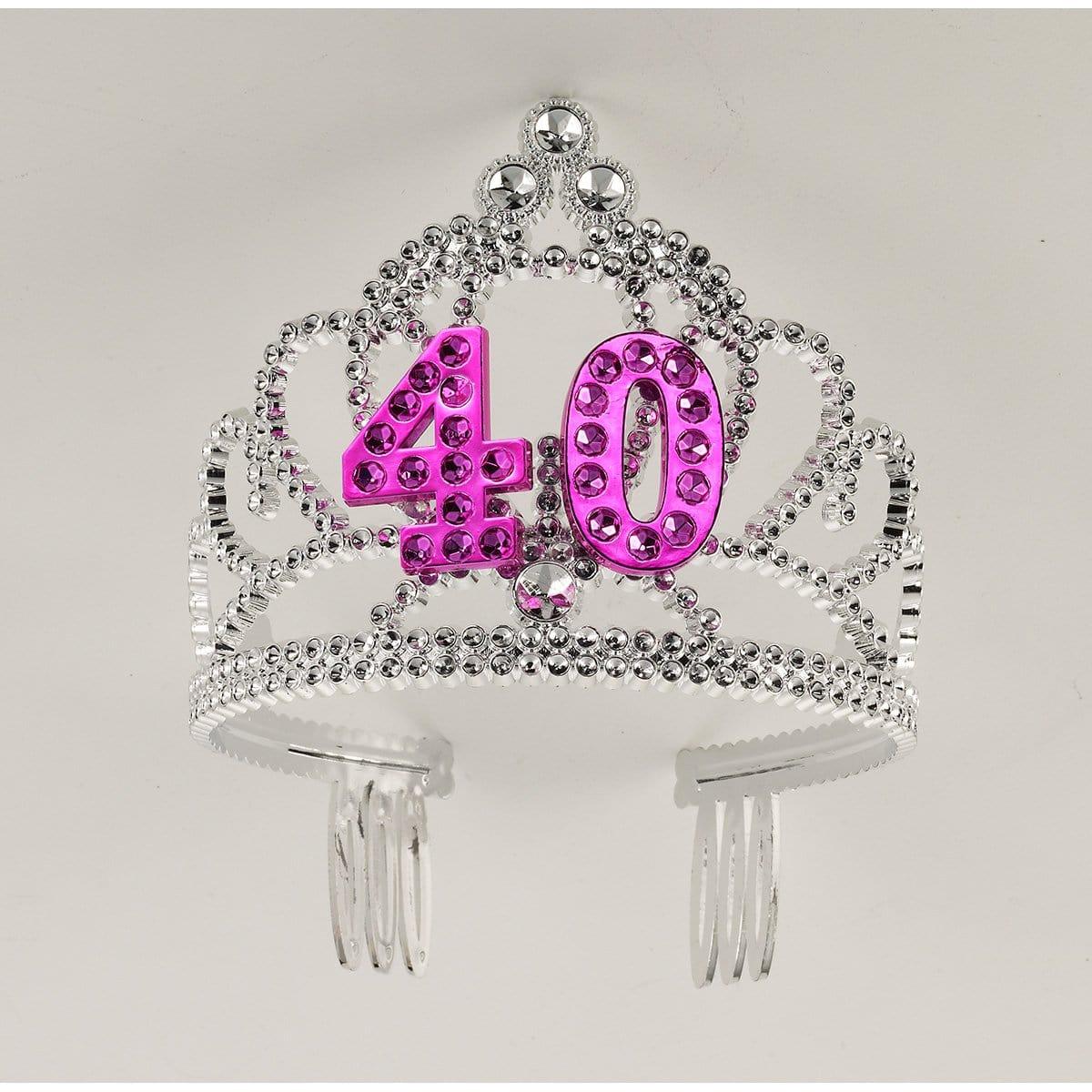 Buy Age Specific Birthday Plastic Tiara - 40th Birthday sold at Party Expert