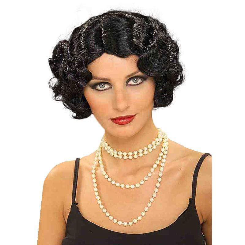 Buy Costume Accessories Black flapper wig for women sold at Party Expert