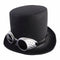 Buy Costume Accessories Black steampunk top hat with goggles for adults sold at Party Expert