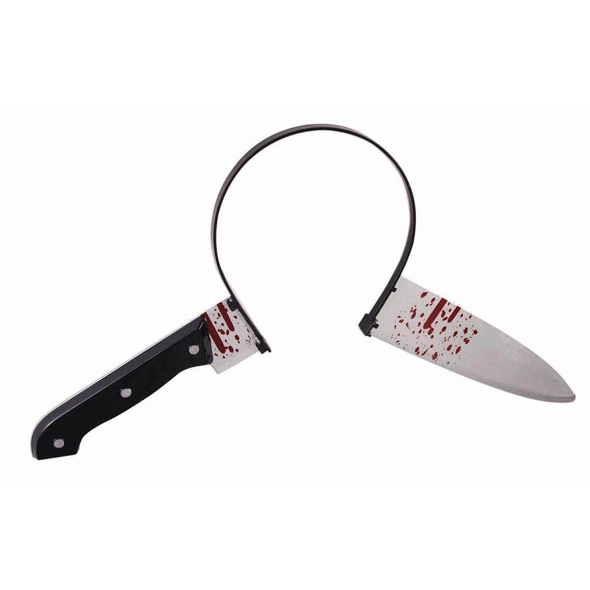 Buy Costume Accessories Bloody knife headband for adults sold at Party Expert
