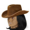 Buy Costume Accessories Brown felt cowboy hat with feather for adults sold at Party Expert